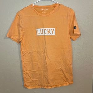 LUCKY BRAND Orange Graphic Tee Shirt